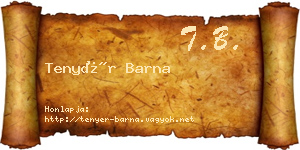 Tenyér Barna névjegykártya