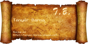 Tenyér Barna névjegykártya